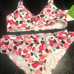 Kate Spade 2 piece FLORAL BATHING SUIT size 8